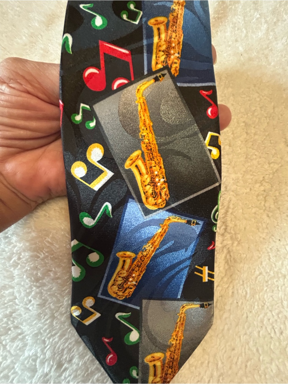 🎁3 for $30 - Saxophone Pattern Tie